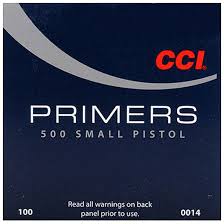 CCI 500 SMALL PISTOL PRIMERS /100