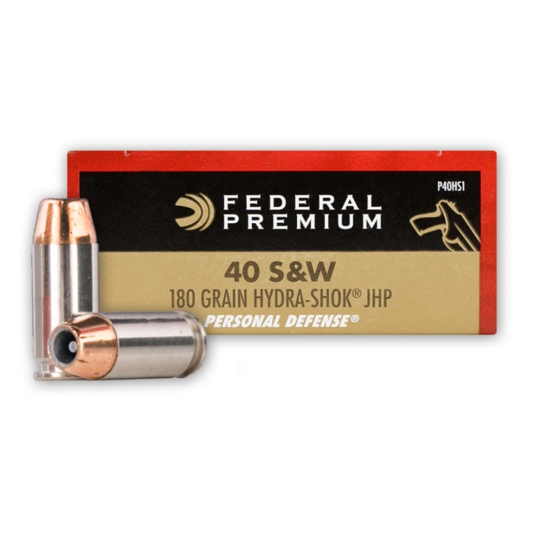 Federal 40 S&W 180gr Hydra Shok JHP (Packet of 20)