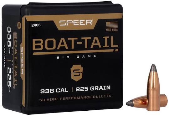SPEER BULLETS 338 225GR BOAT TAIL /50 (2406)