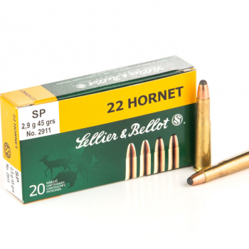 Sellier & Bellot .22 Hornet 45gr SP (Packet of 20)