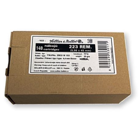 Sellier & Bellot 223 Rem 55gr Fmj (Packet of 140 bulk)