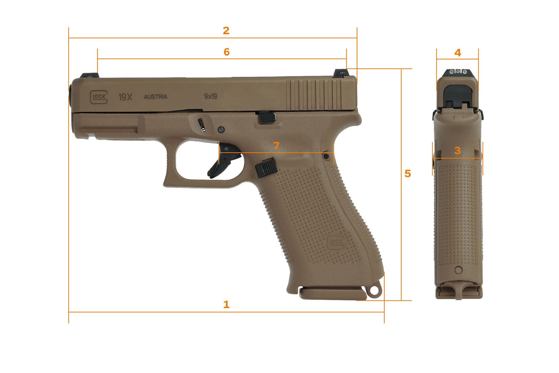 Glock 19 Gen 5 G19X Coyote - Image 3
