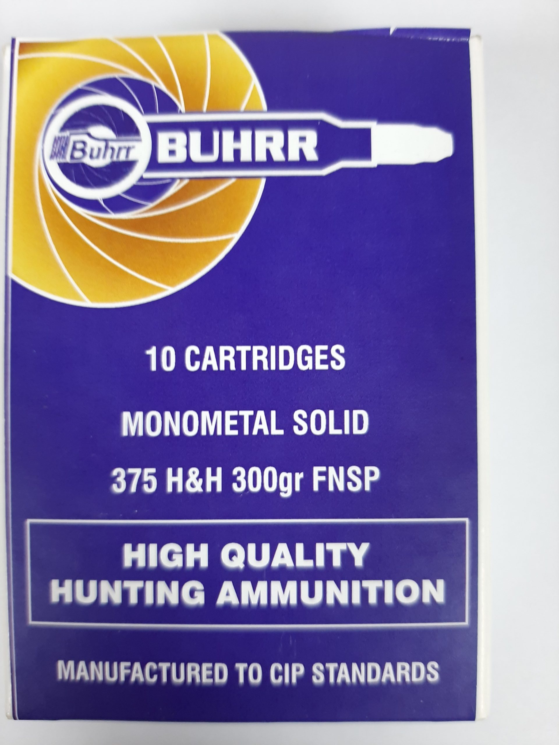 BUHRR AMMO 375 300GR SOLID MONOMETAL FNSP (10)