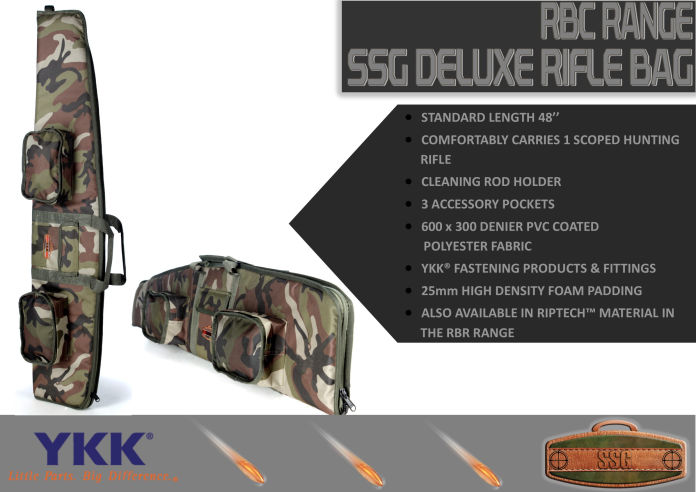 SSG RIFLE BAG 52" 600D 25MM HD PADDING BLACK