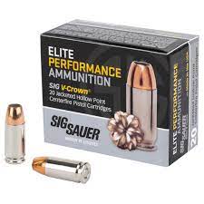 SIG SAUER AMMO 9MM 124GR JHP ELITE V-CROWN (20)