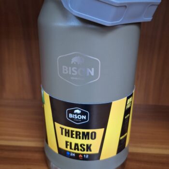 BISON BELLY FLASK WITH SCREW-LID + HANDLE 2L KHAKI