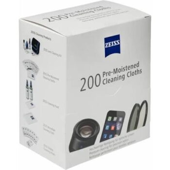 ZEISS CLEANING SOLUTION 200 PRE-MOISTENED CLOTHS